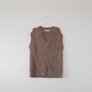 Zara Taupe Sweater Vest